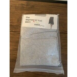 Seed Supply Company Gray Organic Cotton Boho Skirt XL Assymetrical